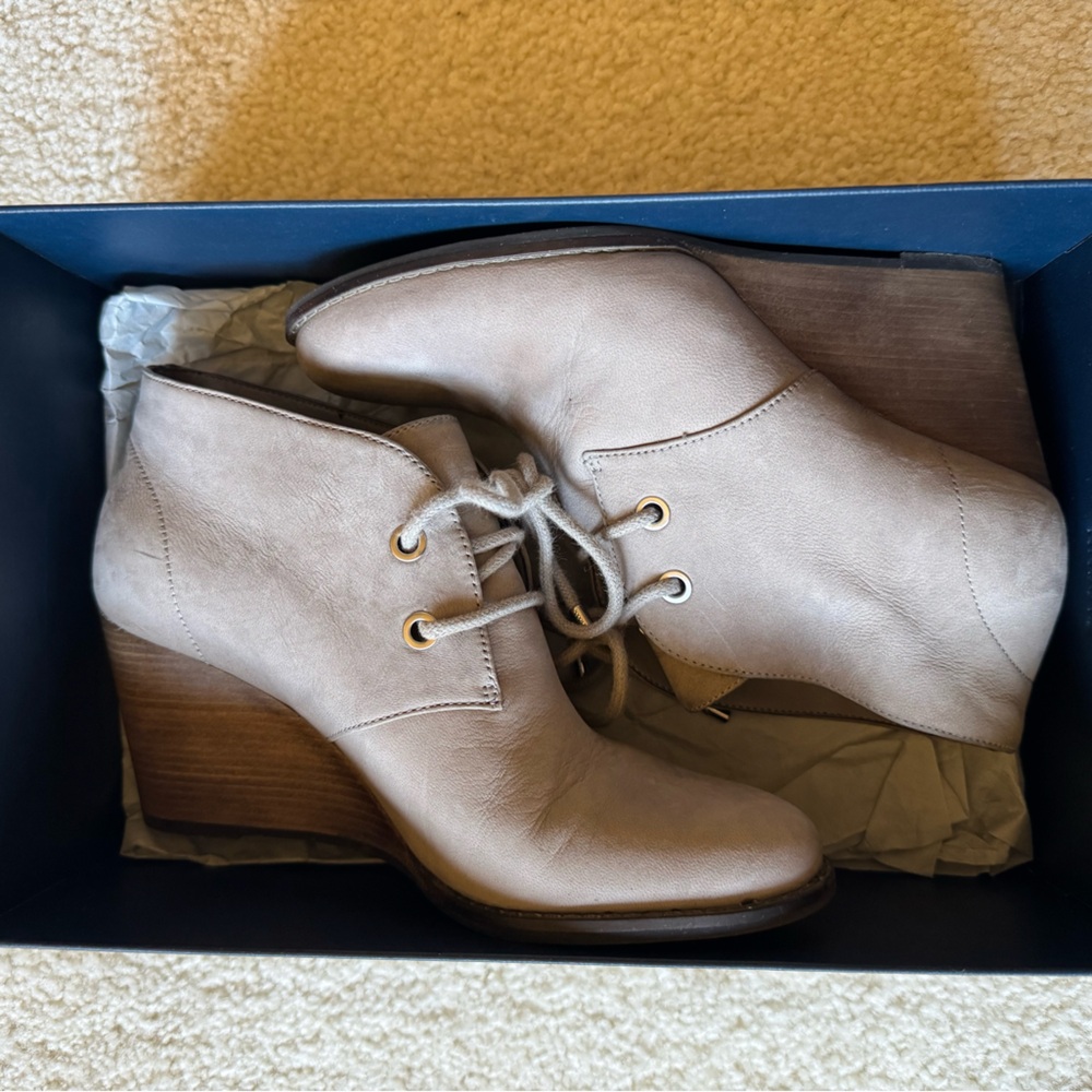 Cole Haan Gray Suede Ankle Booties